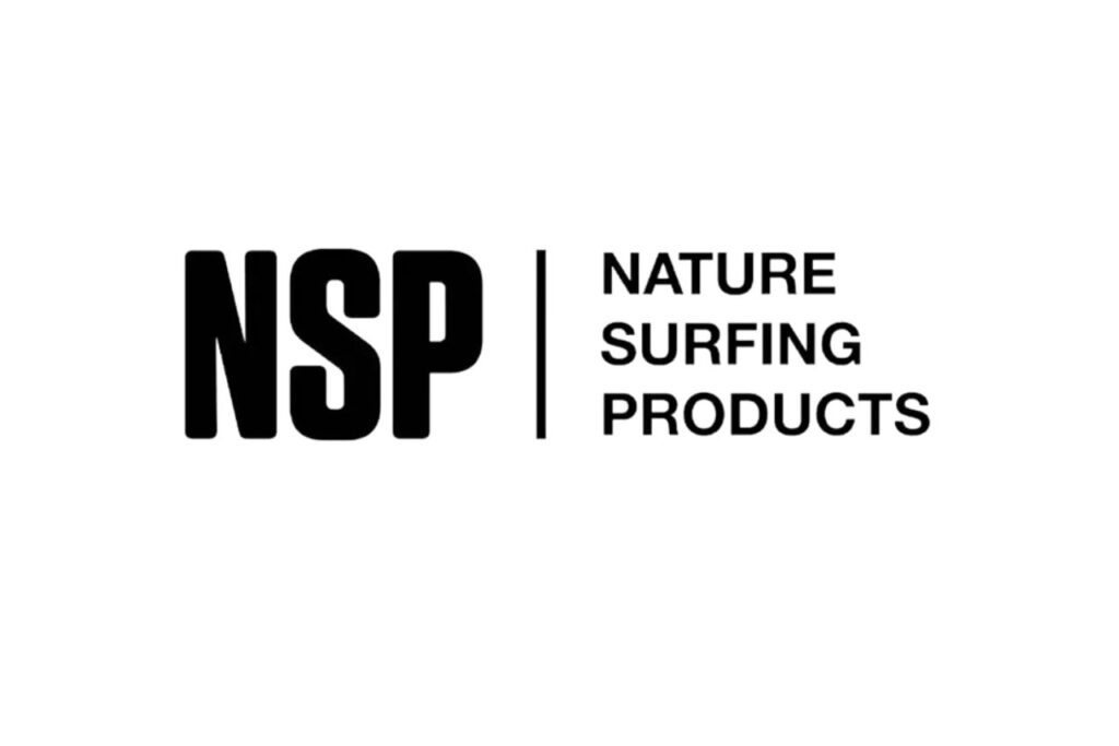 Logotipo de marca NSP, de las mejores tablas de paddle surf rígidas.